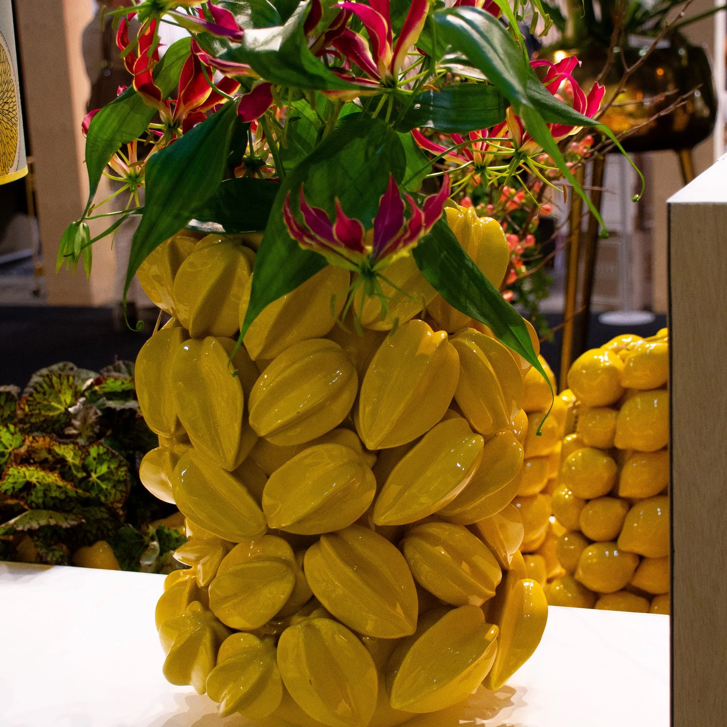 Vase ALL STAR FRUIT Yellow Ø 28 x H36 cm