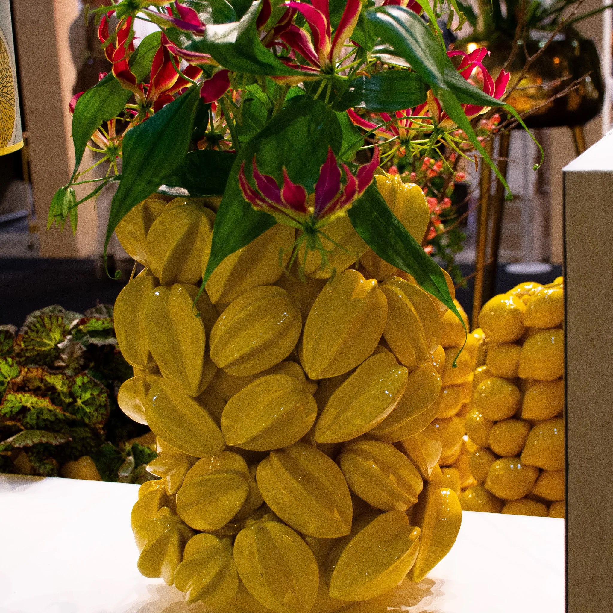 Vase ALL STAR FRUIT Yellow Ø 28 x H36 cm