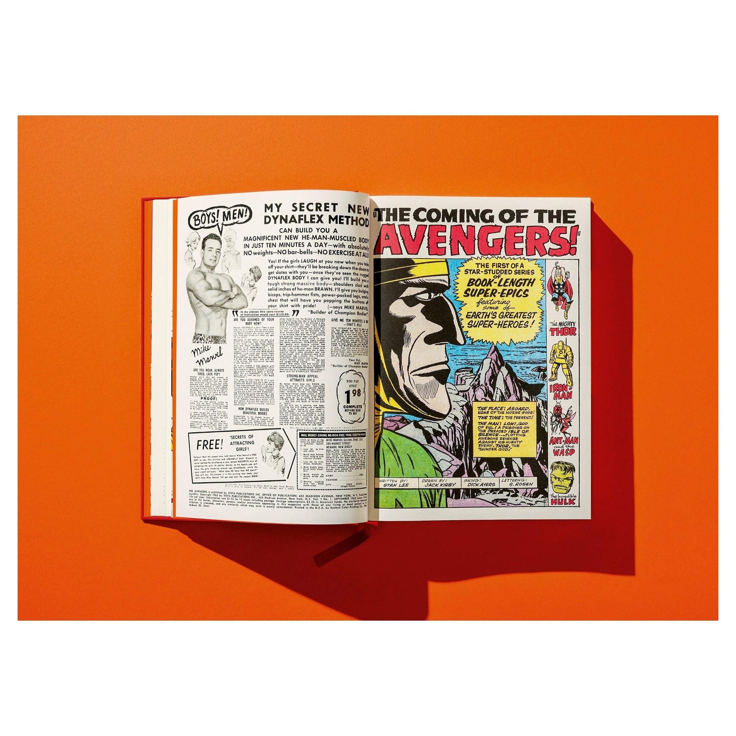 Visualisierte Szene mit Heldenensemble im Stil der 60er