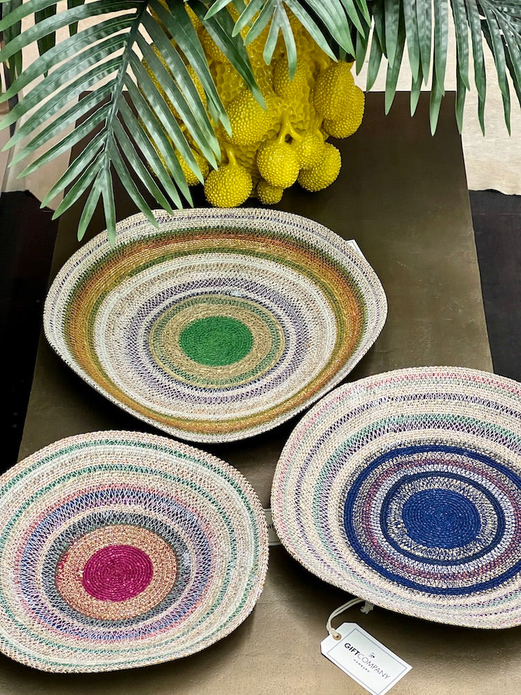 Boathouse decorative bowl set 3 pieces, seagrass