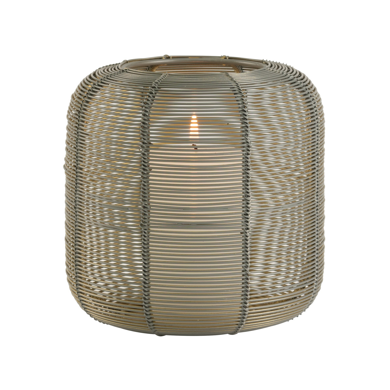 Knokke Windlicht in Grau und Gold