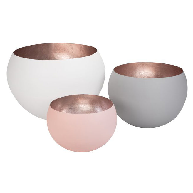 Windlicht-Set Madras in blush und gold von GiftCompany