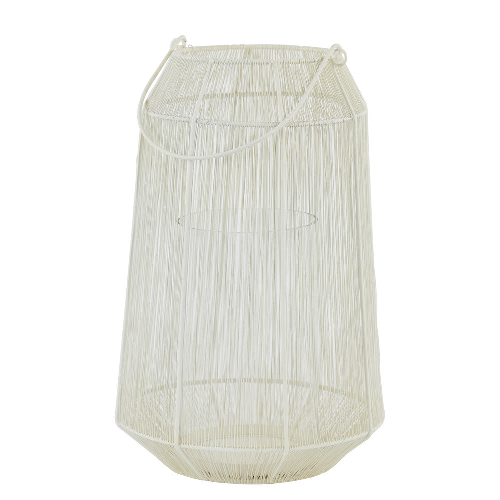 Windlicht / Laterne ODINA creme 28x46cm