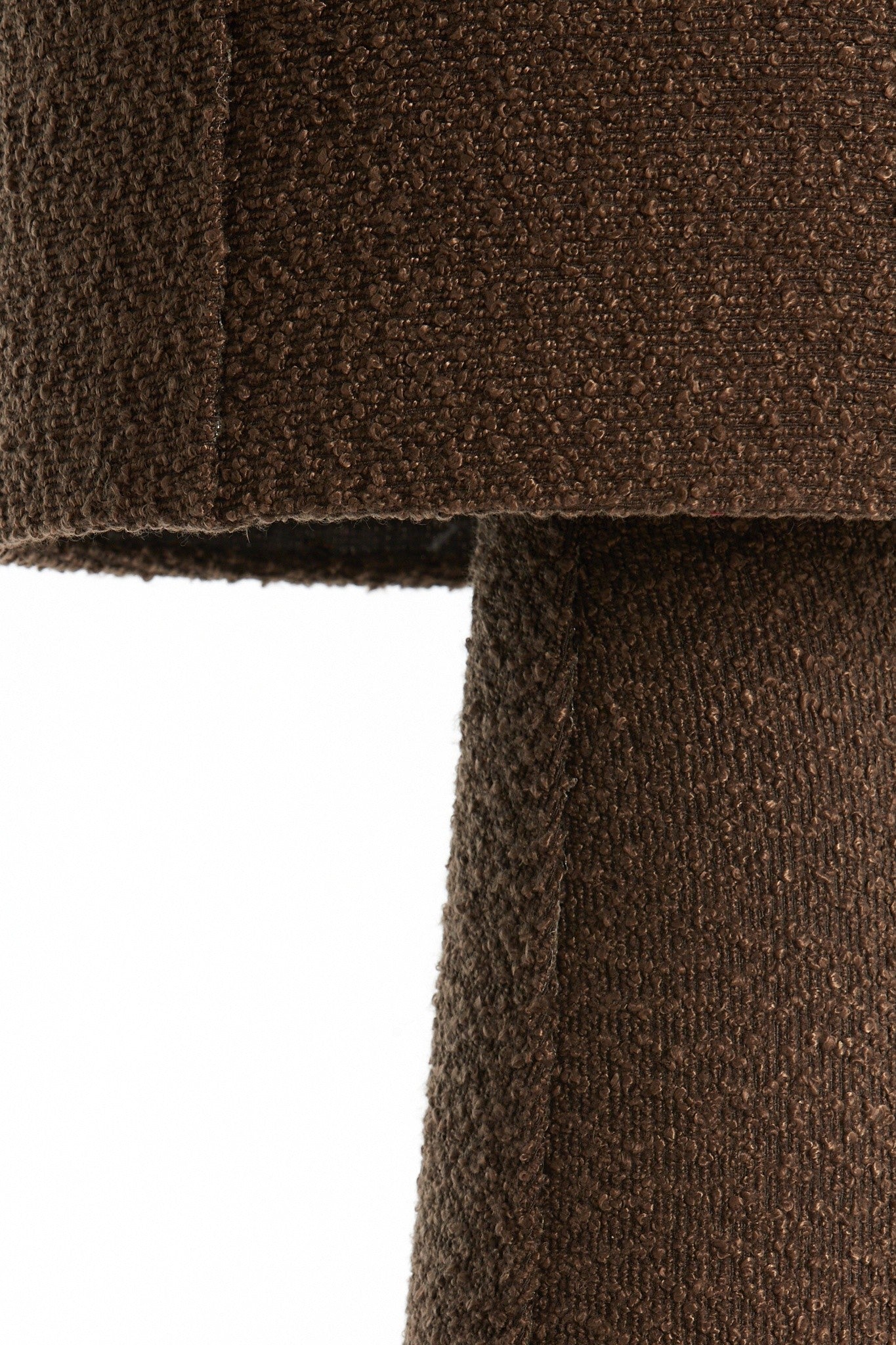 Moderne Stehleuchte MICKY bouclé braun mit E27 Fassung