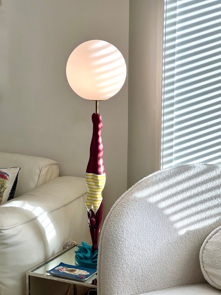 Tischleuchte LADY DIVER gelb H94 cm