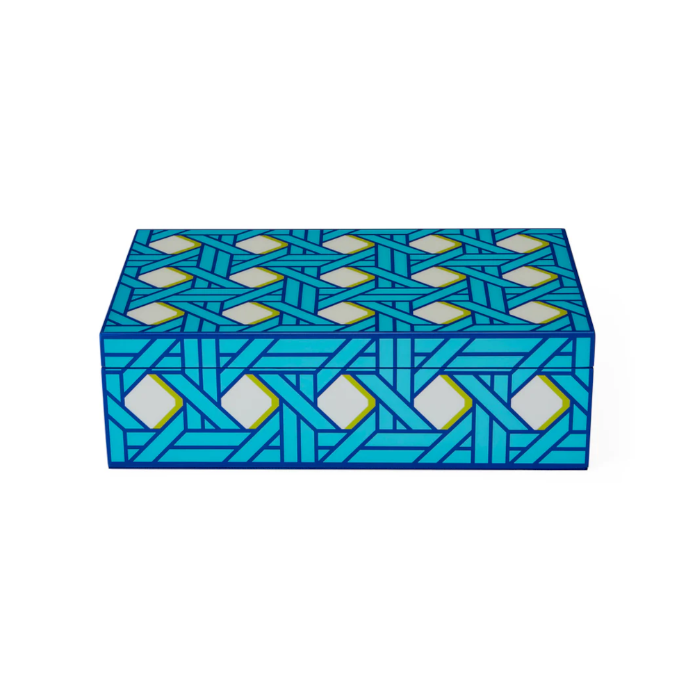Aufbewahhrungsbox Lacquer Basketweave box medium von Jonathan Adler