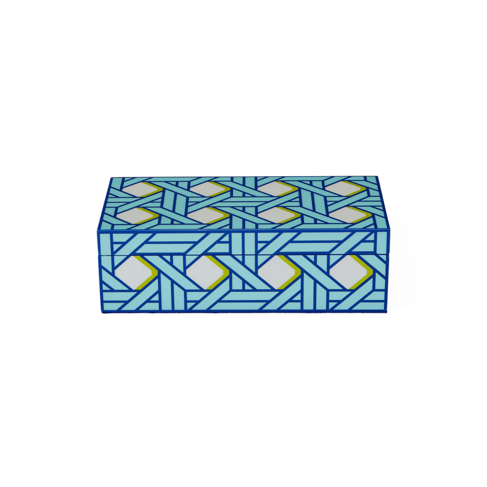 Aufbewahhrungsbox Lacquer Basketweave box small von Jonathan Adler