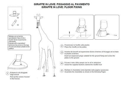 Stehleuchte GIRAFFE IN LOVE M OUTDOOR, H 2,65 Meter - weiss