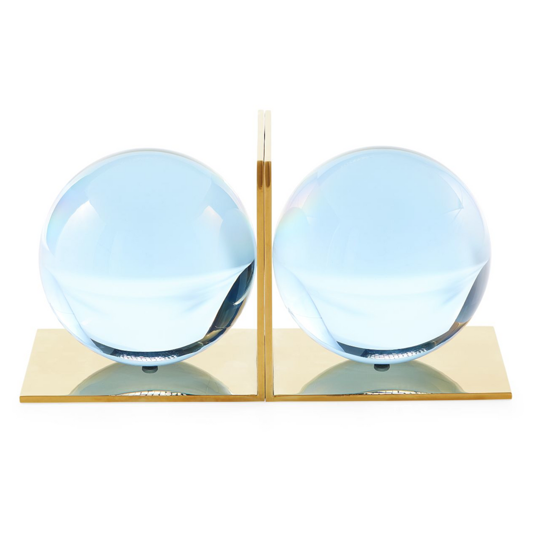 Sujetalibros GLOBO azul + latón