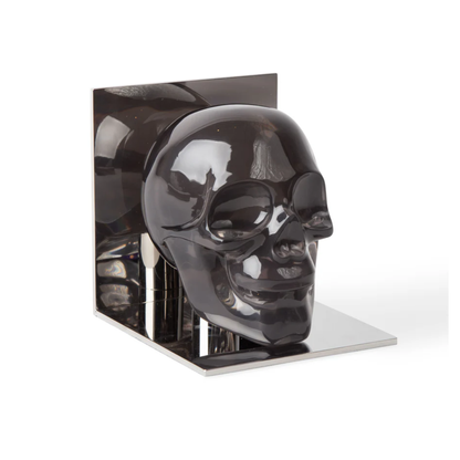 Buchstütze ACRYLIC SKULL Schwarz