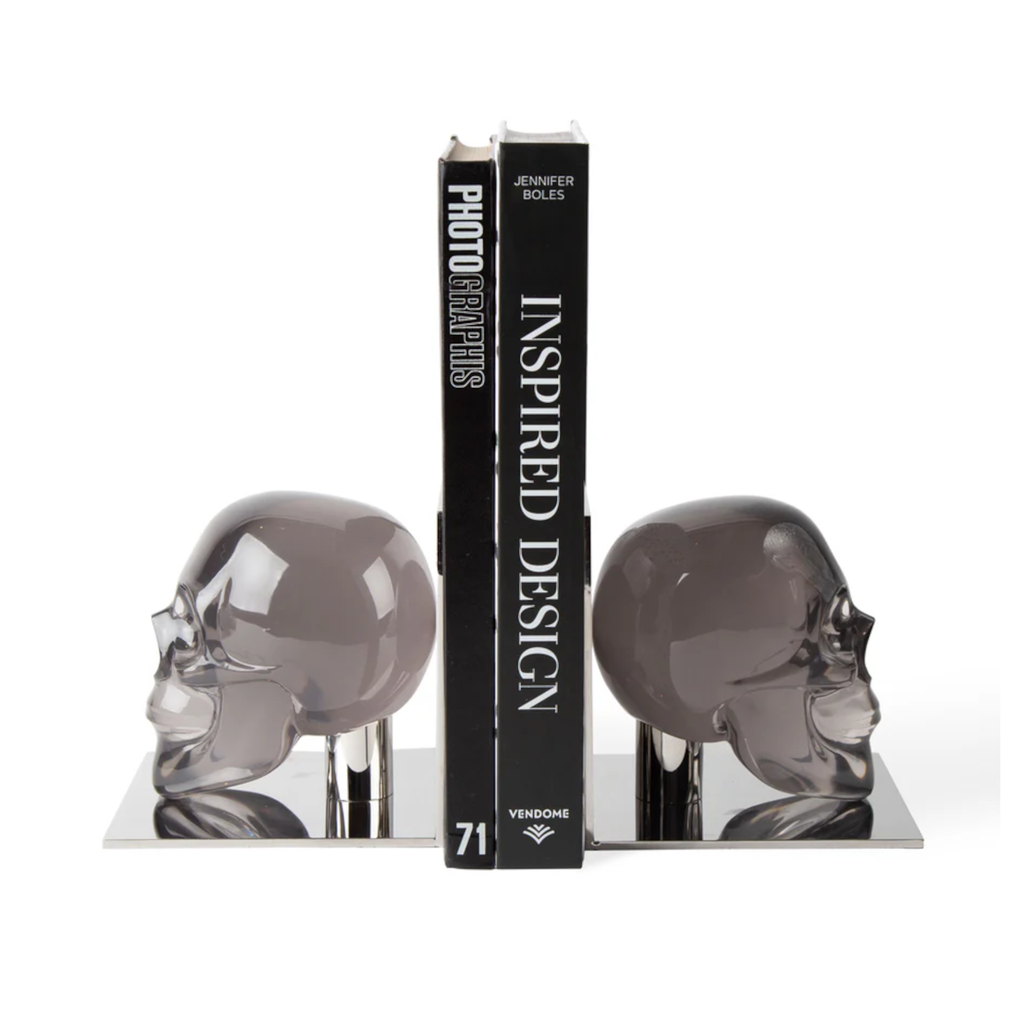 Bookend ACRYLIC SKULL Black