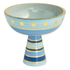 Elegante Chroma Tall Bowl von Jonathan Adler. Handgefertigtes Steinzeug in Blau und Gold.
