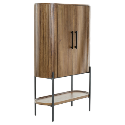 Schrank DUMOSI XL aus Mangoholz in Dunkelbraun von Light &amp; Living
