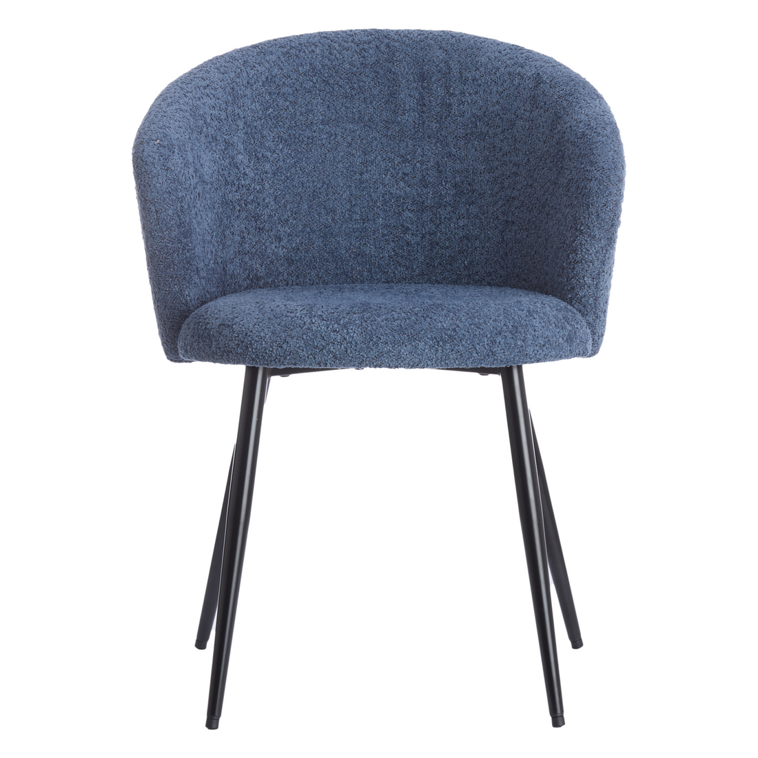 Essensstuhl RADJA in dunkelblau und schwarz, Vorderansicht