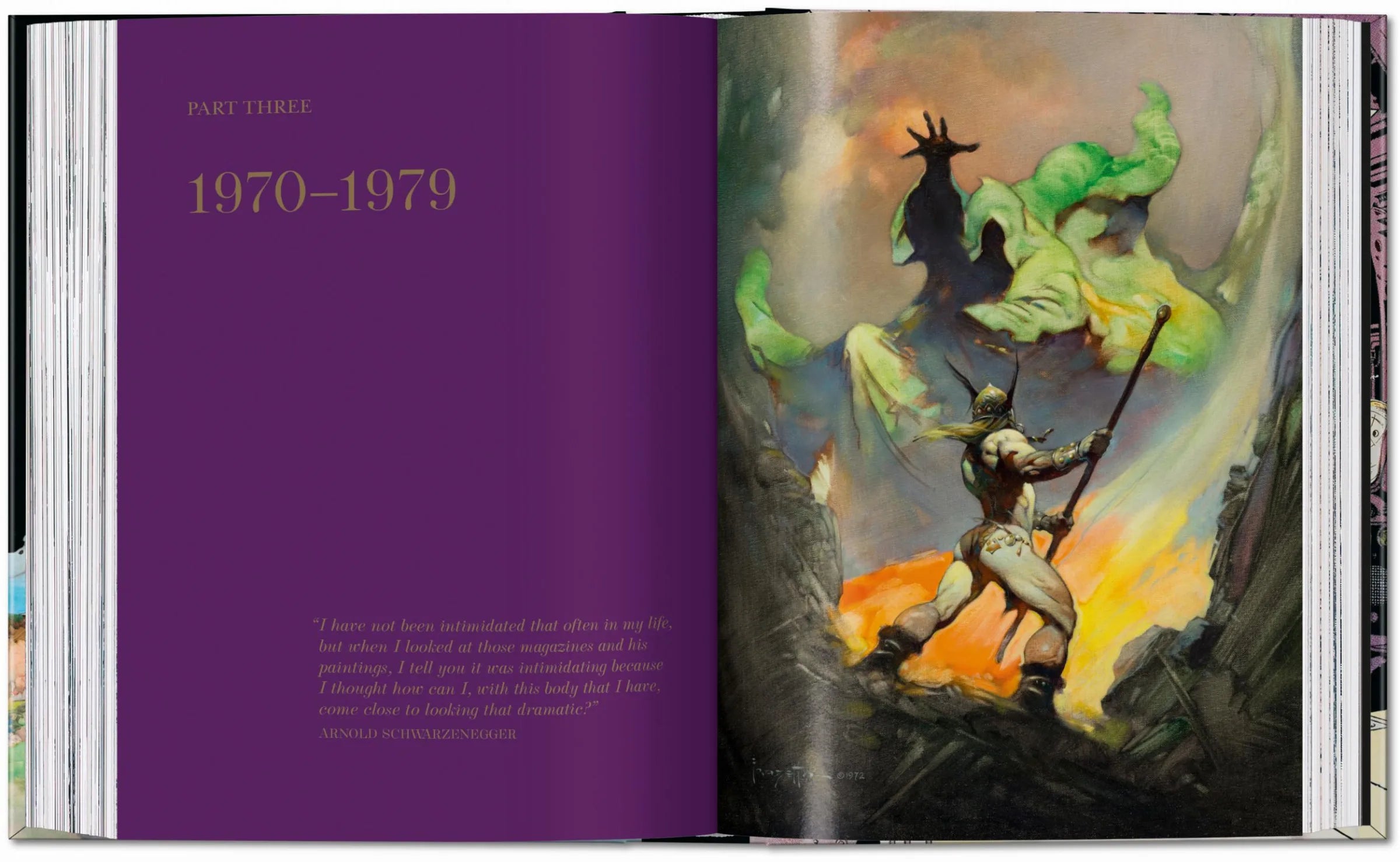 Eine Illustration von Frank Frazetta in The Fantastic Worlds 