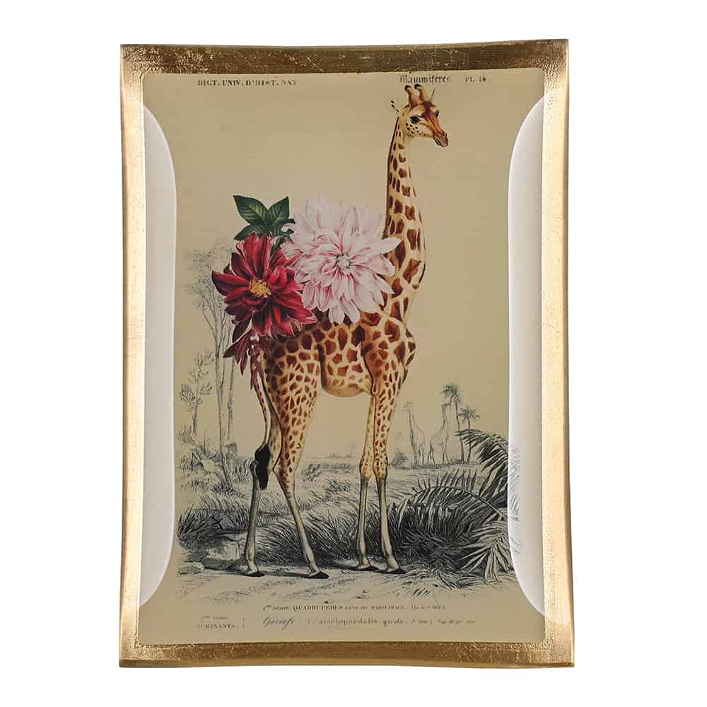 Dekoschale Glasteller LOVE PLATES GIRAFFE