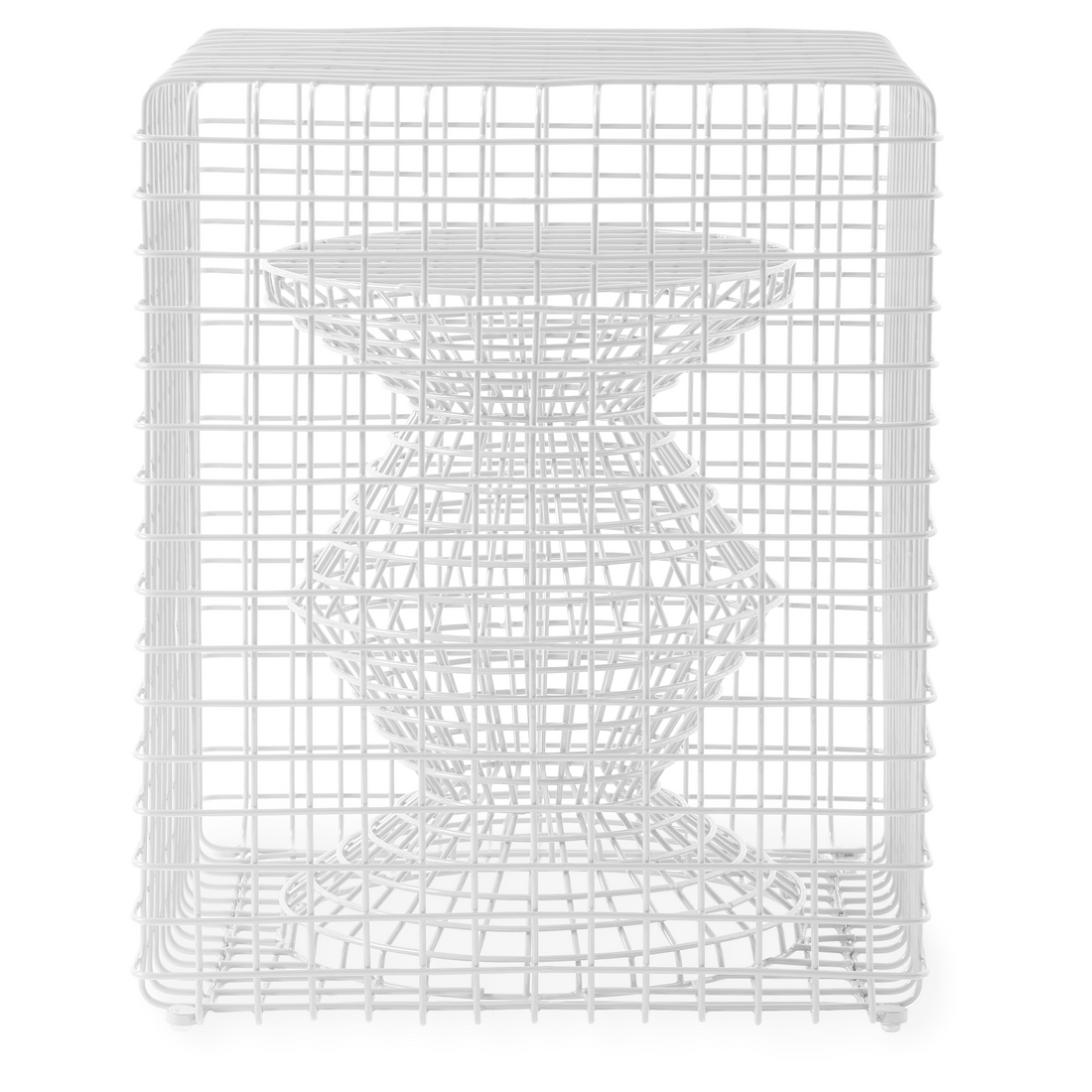 Pols Potten Wire Zig Zag Hocker in Weiß