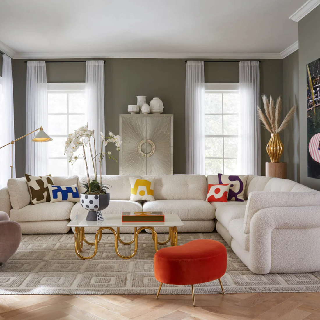 Jonathan Adler OJAI WAVE Kissen - Abstrakte Eleganz