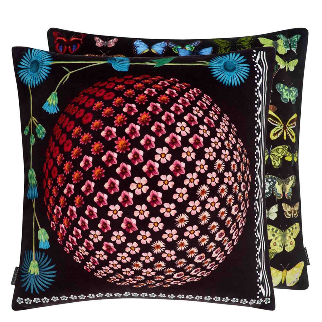 Kissen im Design von Christian Lacroix mit verschiedenen Motiven auf Vorder- und Rückseite