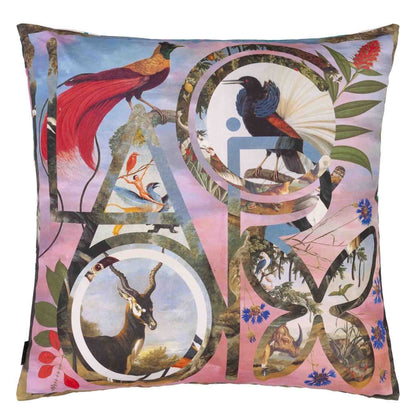 Kissen im Design von Christian Lacroix - Exotische Tiere auf der Vorderseite
