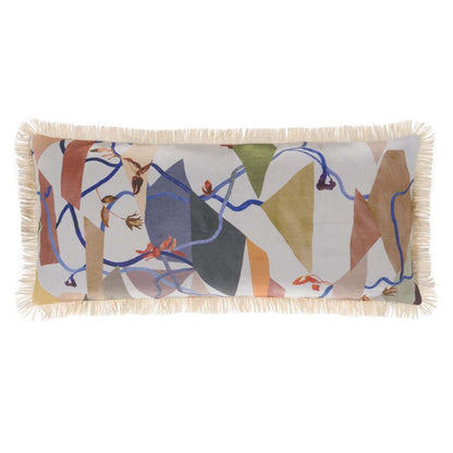 Kissen TRINQUETAILLE im Design von Christian Lacroix mit verschiedenen Formen und Blättermuster auf der Rückseite