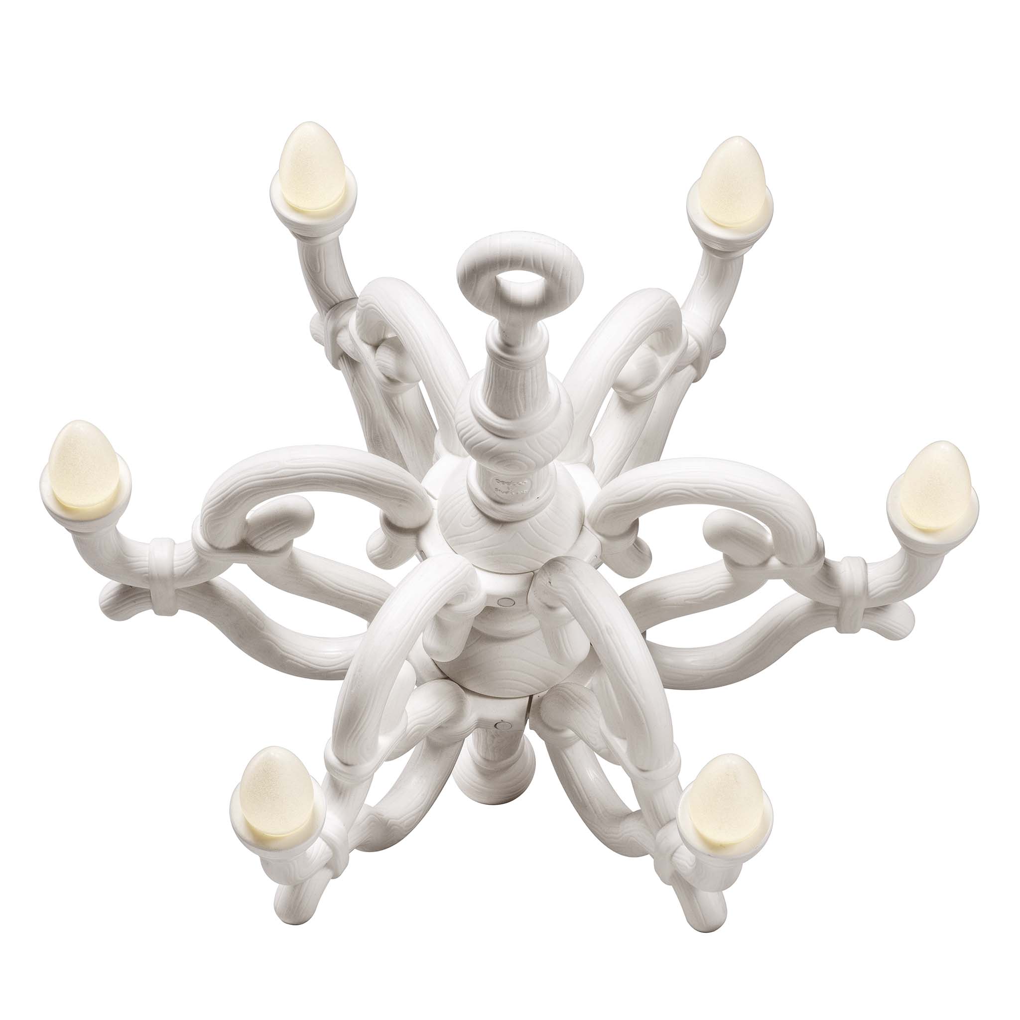 Bodenleuchte FALLEN CHANDELIER XL in weiss von oben