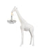 Stehleuchte GIRAFFE IN LOVE M OUTDOOR in weiss mit Kronleuchter