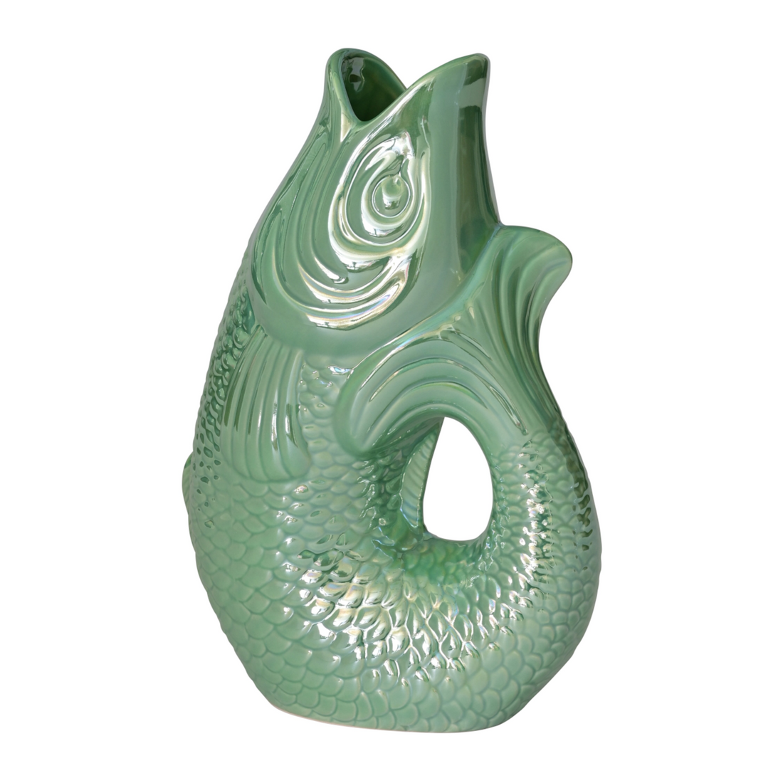 Fischvase Monsieur Carafon in Rainbow Mint.