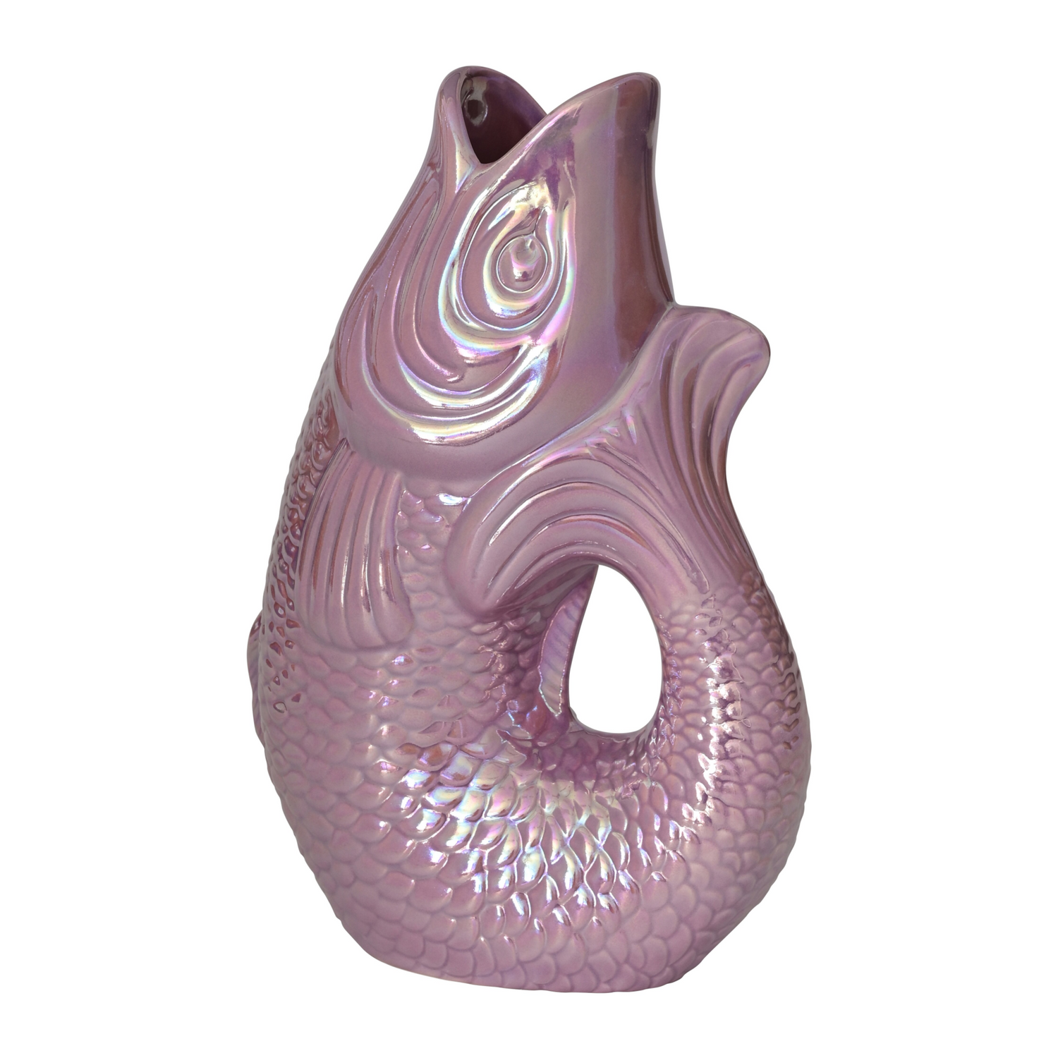 Vase MONSIEUR CARAFON Fisch in Rainbow Violett mit 1,2l Fassung von GiftCompany