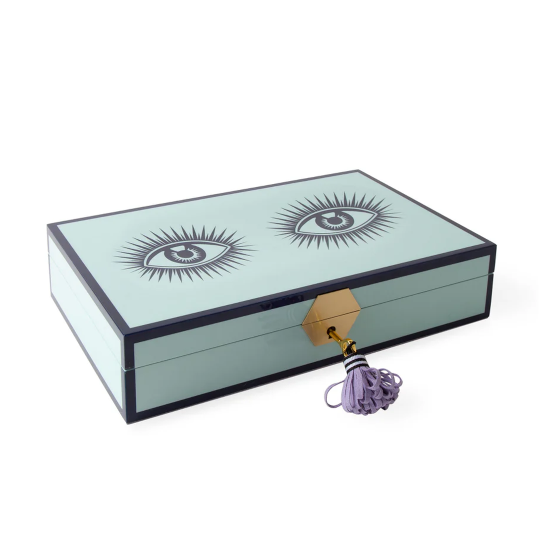 LE WINK LACQUER jewellery box in ice blue