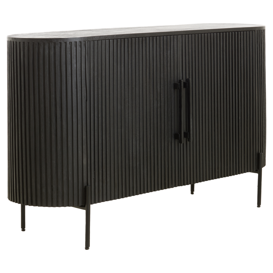 Stauraumwunder: DUMOSI Sideboard in Schwarz.