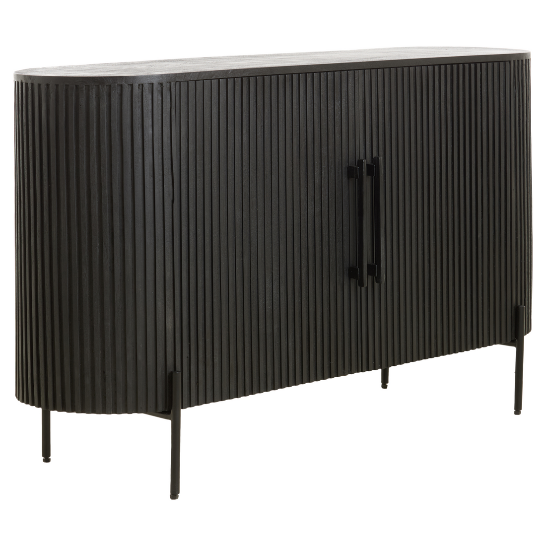 Stauraumwunder: DUMOSI Sideboard in Schwarz.
