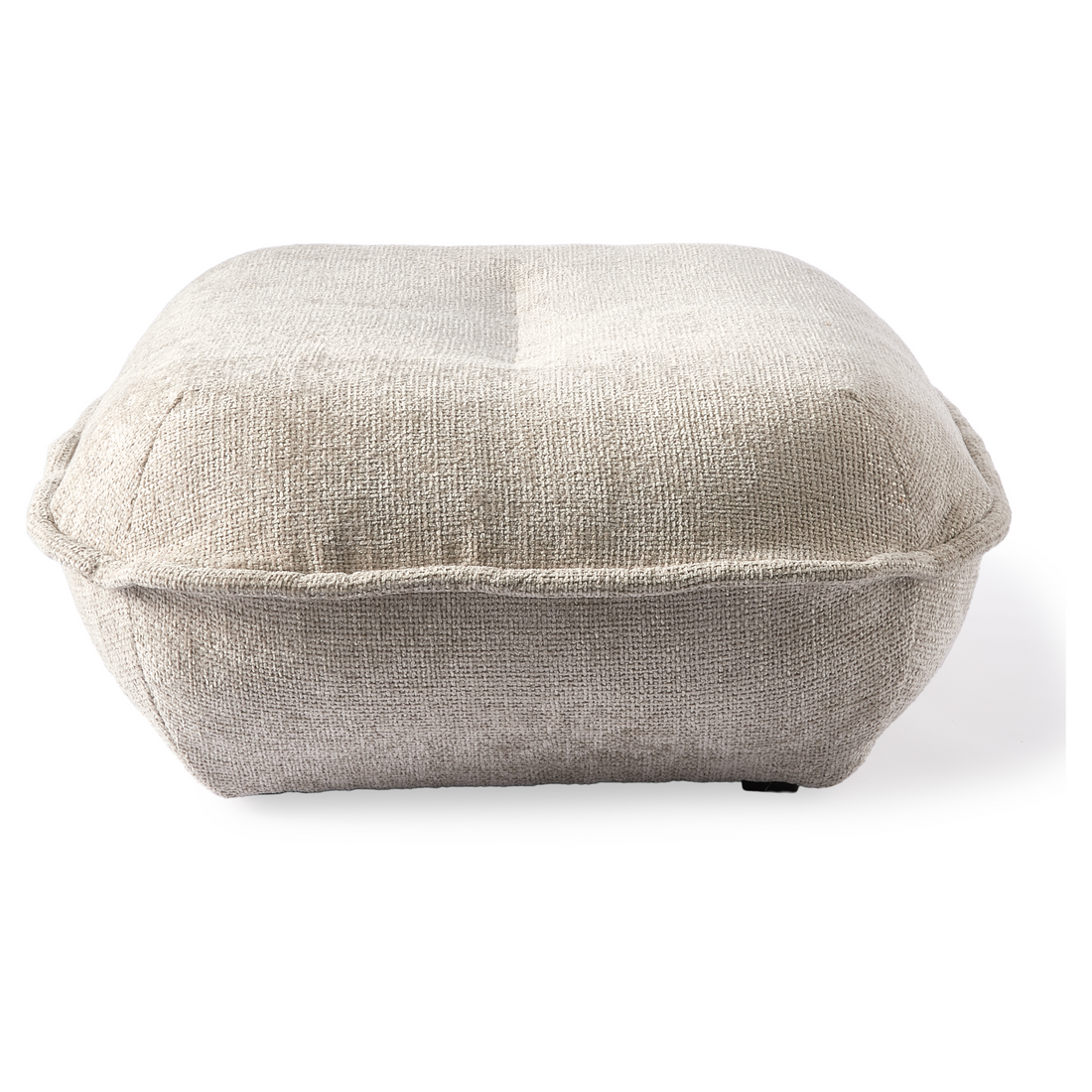 Cremefarbener Pols Potten Puff Pouf – Vorderansicht