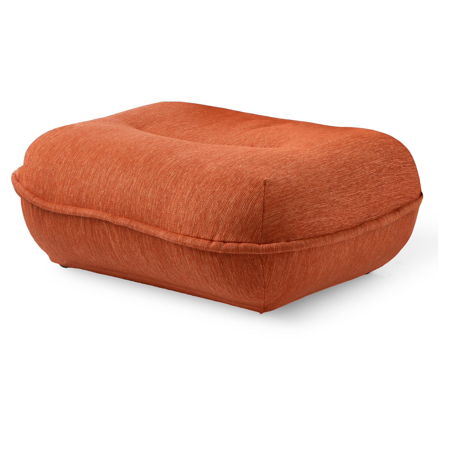 Frontansicht des Pols Potten Puff Pouf Berry in Orange.
