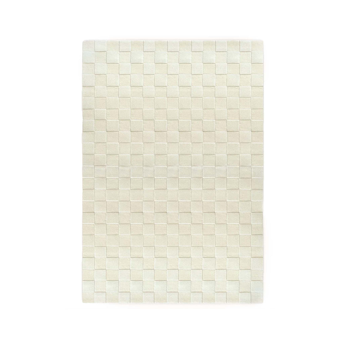 Teppich von Maison Deux in weißer Schachbrettoptik