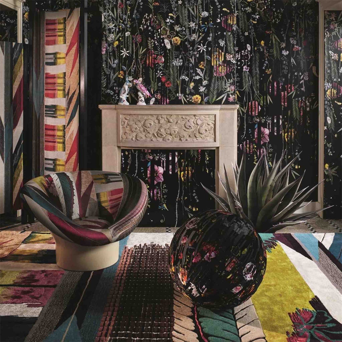 Teppich im Design von Christian Lacroix - im Wohnzimmer