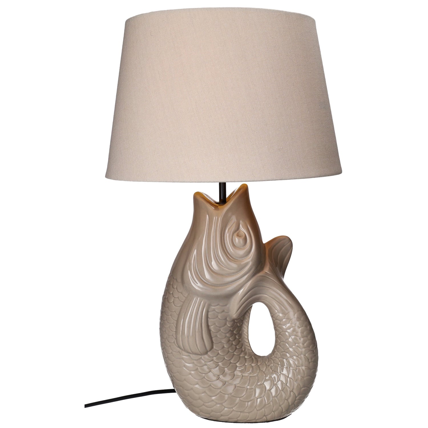 Tischleuchte Monsieur Carafon Fisch L – Sandstone - Ikonische Fischlampe als ausdrucksstarkes Statement-Piece