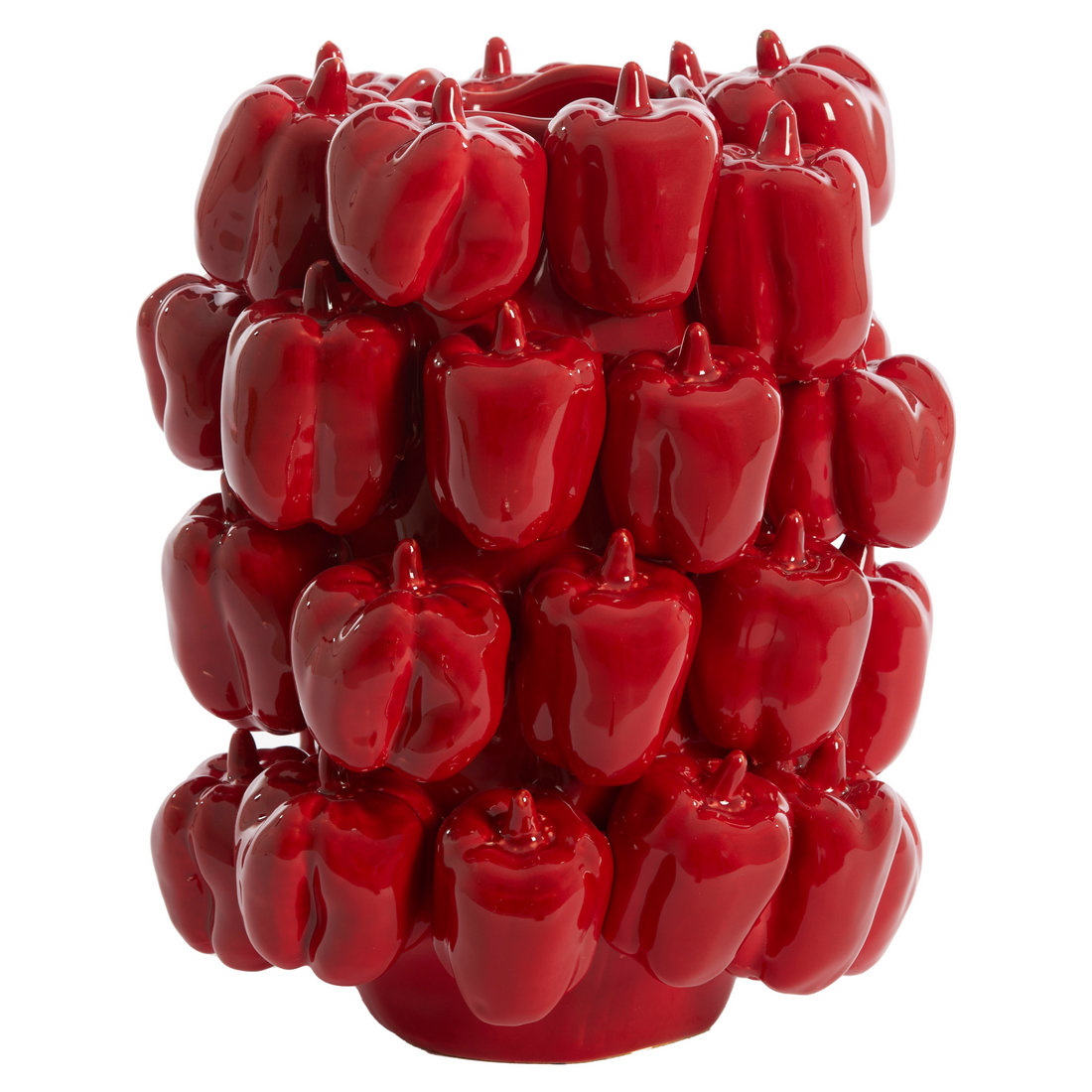 Gesamtansicht der roten BELLPPEPER Vase von Light & Living