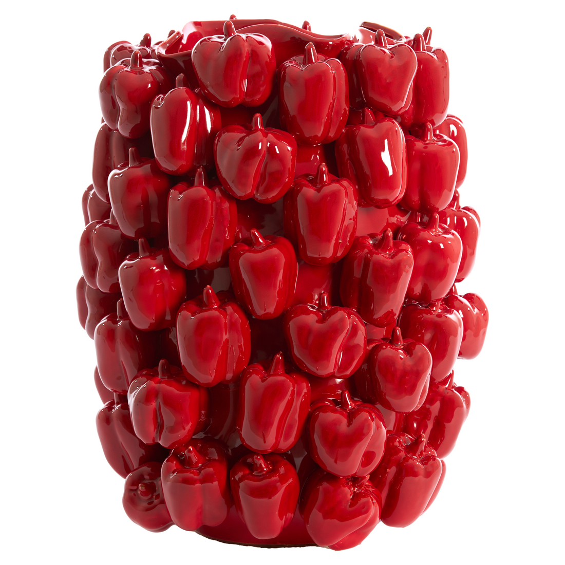 Dekorative Keramikvase BELLPAPPER von Light & Living in Rot