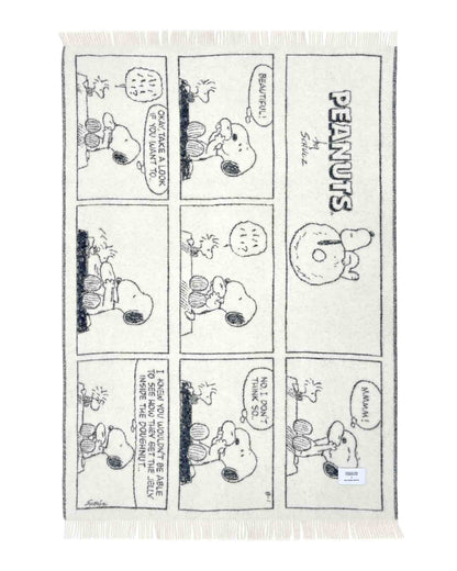 Wolldecke von Maison Deux mit Comicaufdruck von Snoopy und Woodstock - Ansicht des Comics 