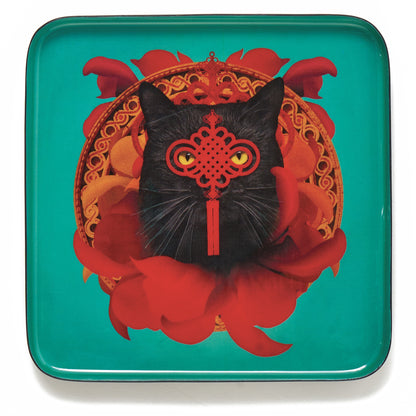 Vide-Poche Carré CHACHINO Katze 15×15 cm