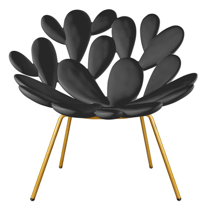 Filicudi Armchair Schwarz/Brass von Qeeboo