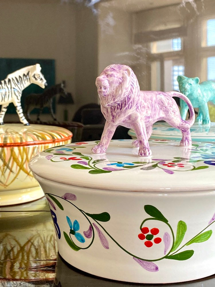 Deko Keramik Dosen mit Tieren