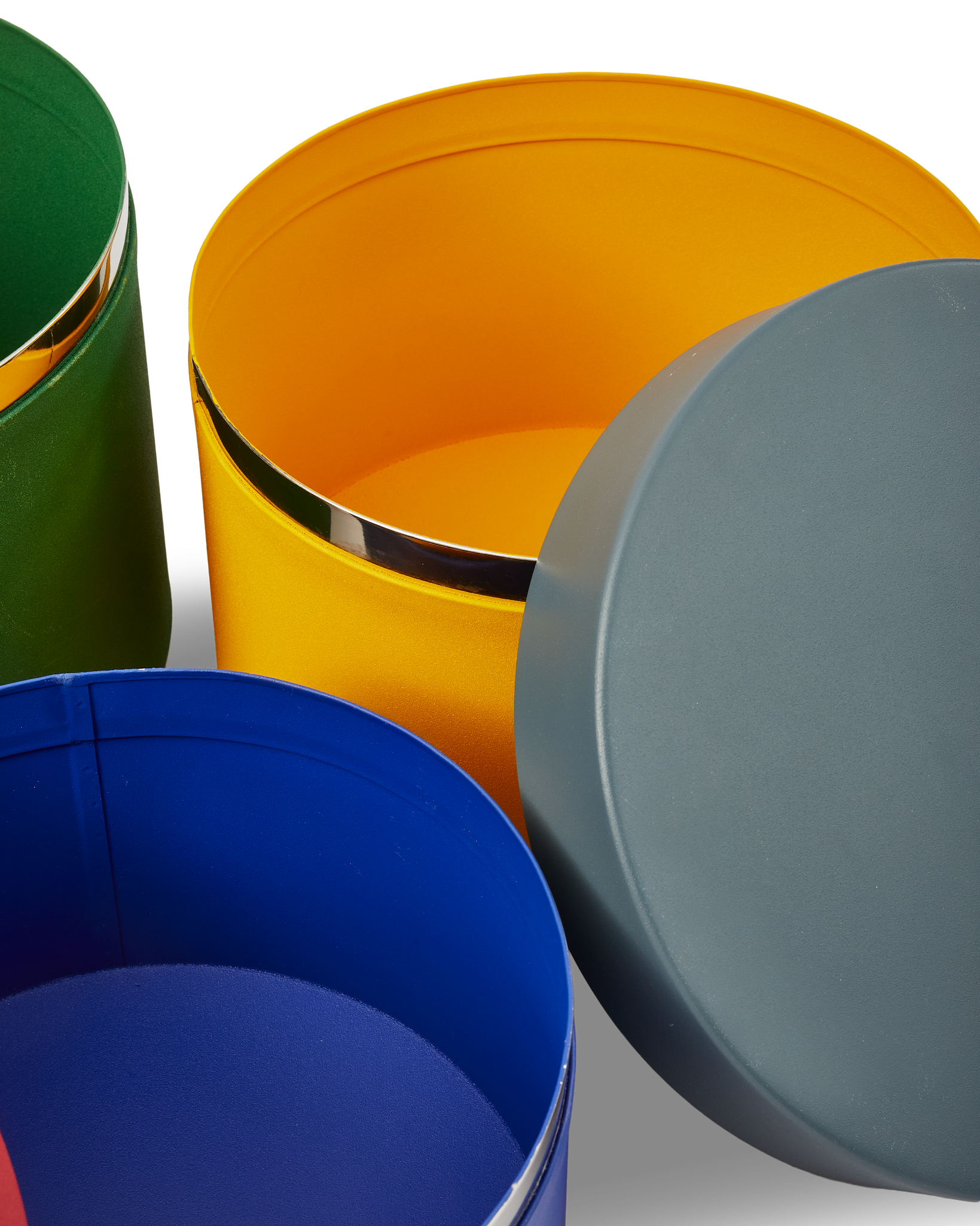 Round Metal Caps and Jars – Aufbewahrungsdosen Set aus Metall in Multicolor (3er-Set)