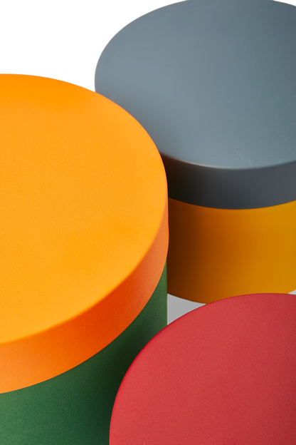 Round Metal Caps and Jars – Aufbewahrungsdosen Set aus Metall in Multicolor (3er-Set)