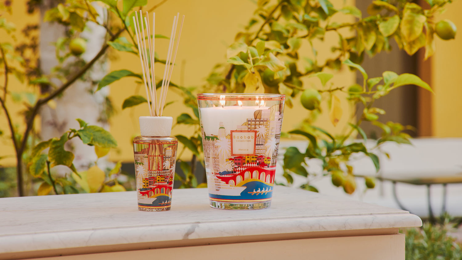 Gartenmotiv von Baobab Collection -Duftkerze und Diffuser Monaco