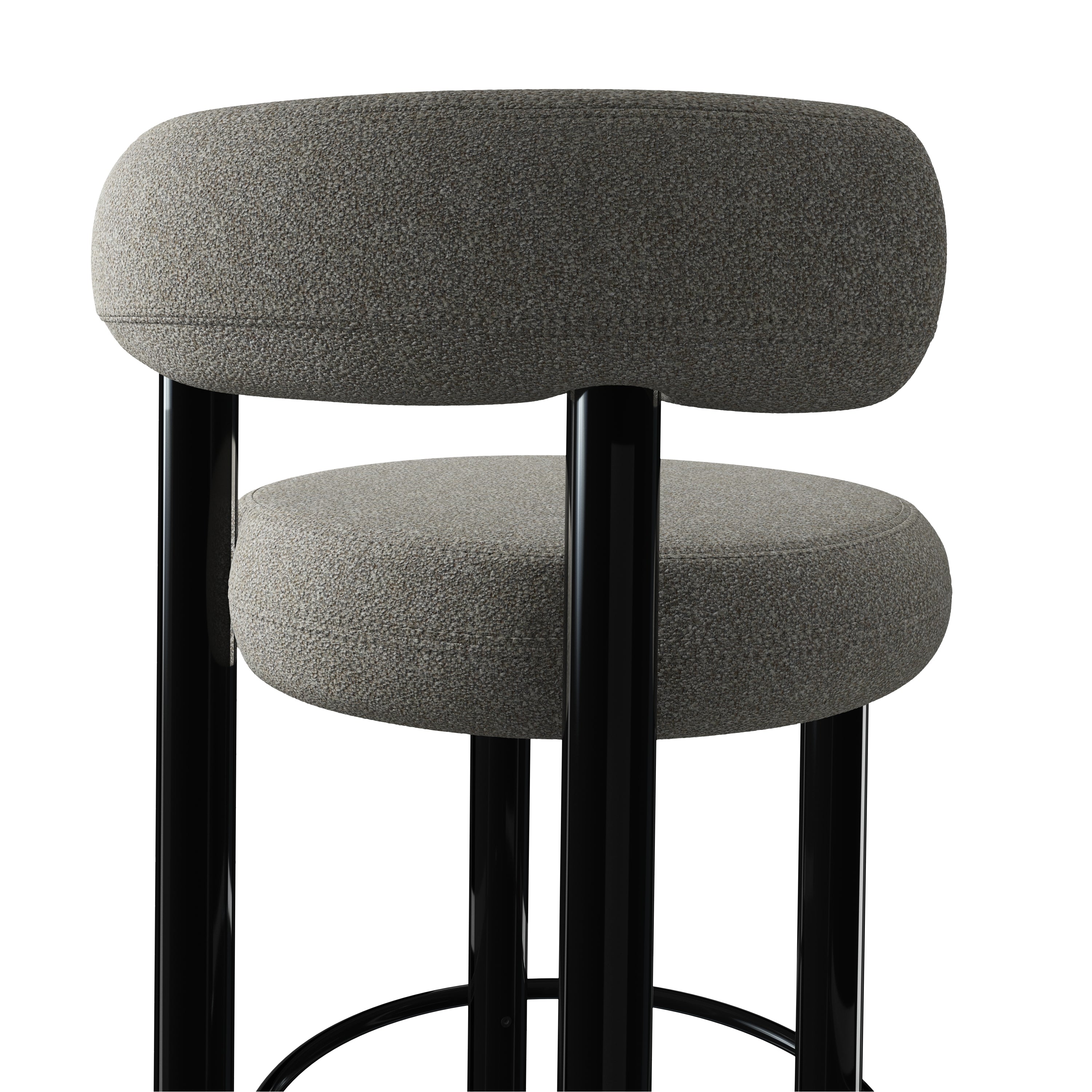 Fat 75cm Bar Stool – Bouclé Alpine Clay