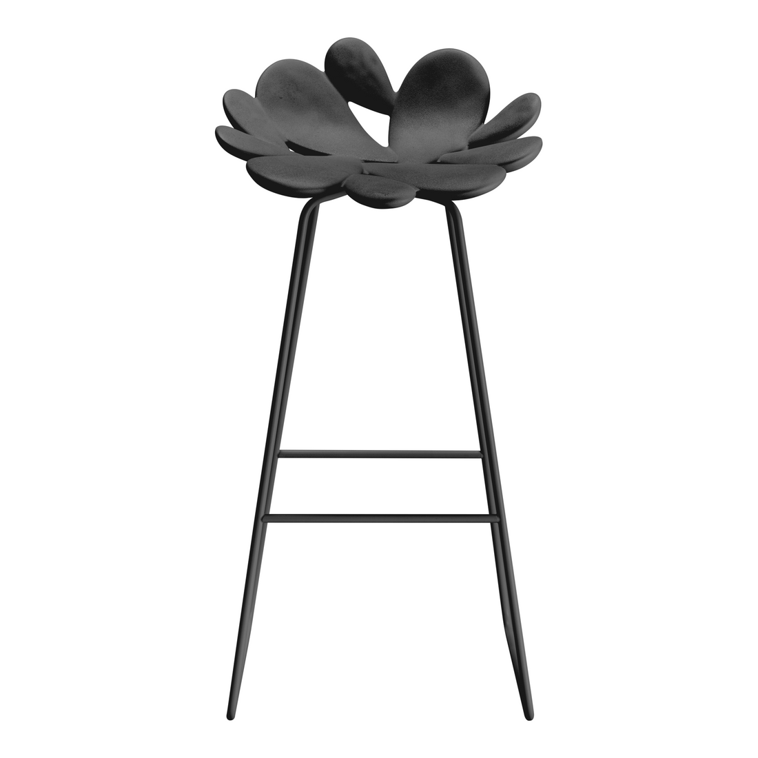 Schwarzer FILICUDI Barhocker mit kaktusförmiger Sitzfläche