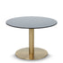 Flash Circle Table in Brass & Mirrored Glass