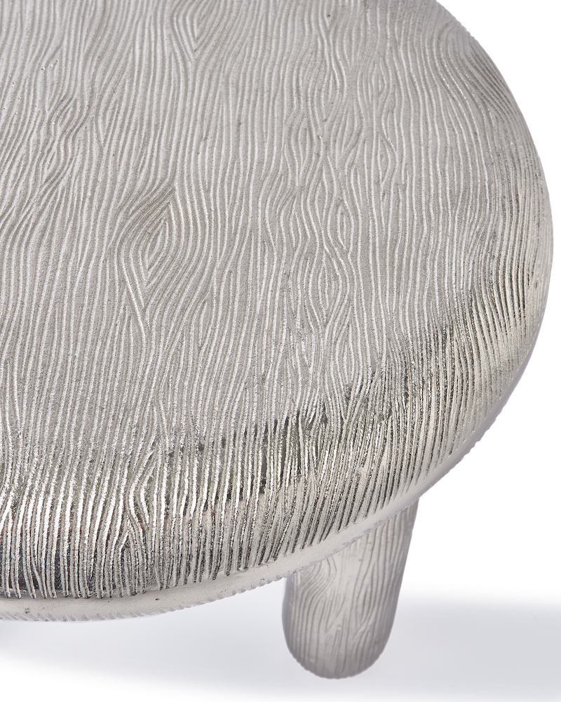 Thick Disk Side Table in silber